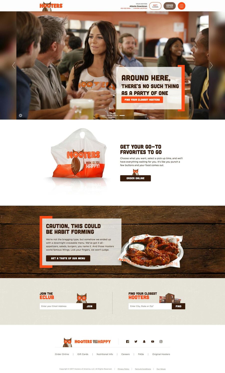 Hooters project screenshot